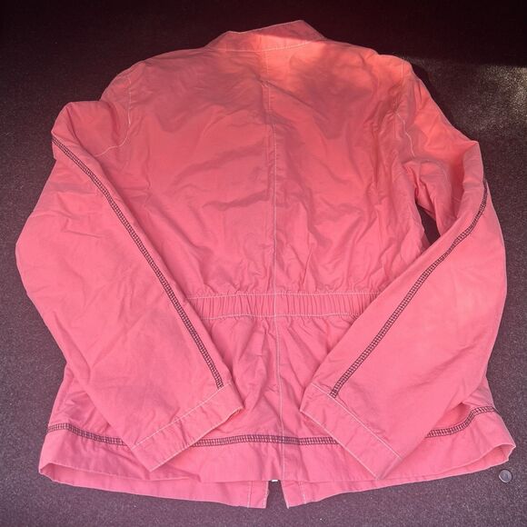 Vintage ANN TAYLOR LOFT Women's Pink Biker Style Zip up Jacket SZ MP - Picture 6 of 8